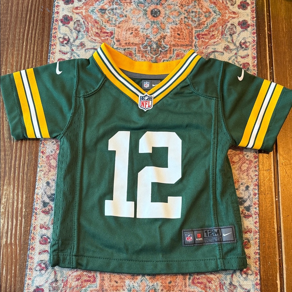 Nike Kids Green and Yellow Green Bay packers NFL Jersey